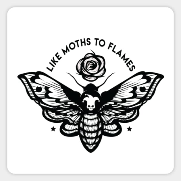 Moth Sticker by GrumpyDonut